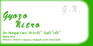 gyozo mitro business card